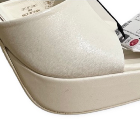 ๐ Brand New Leather Chunky Heeled Platform Mules - Picture 13 of 15